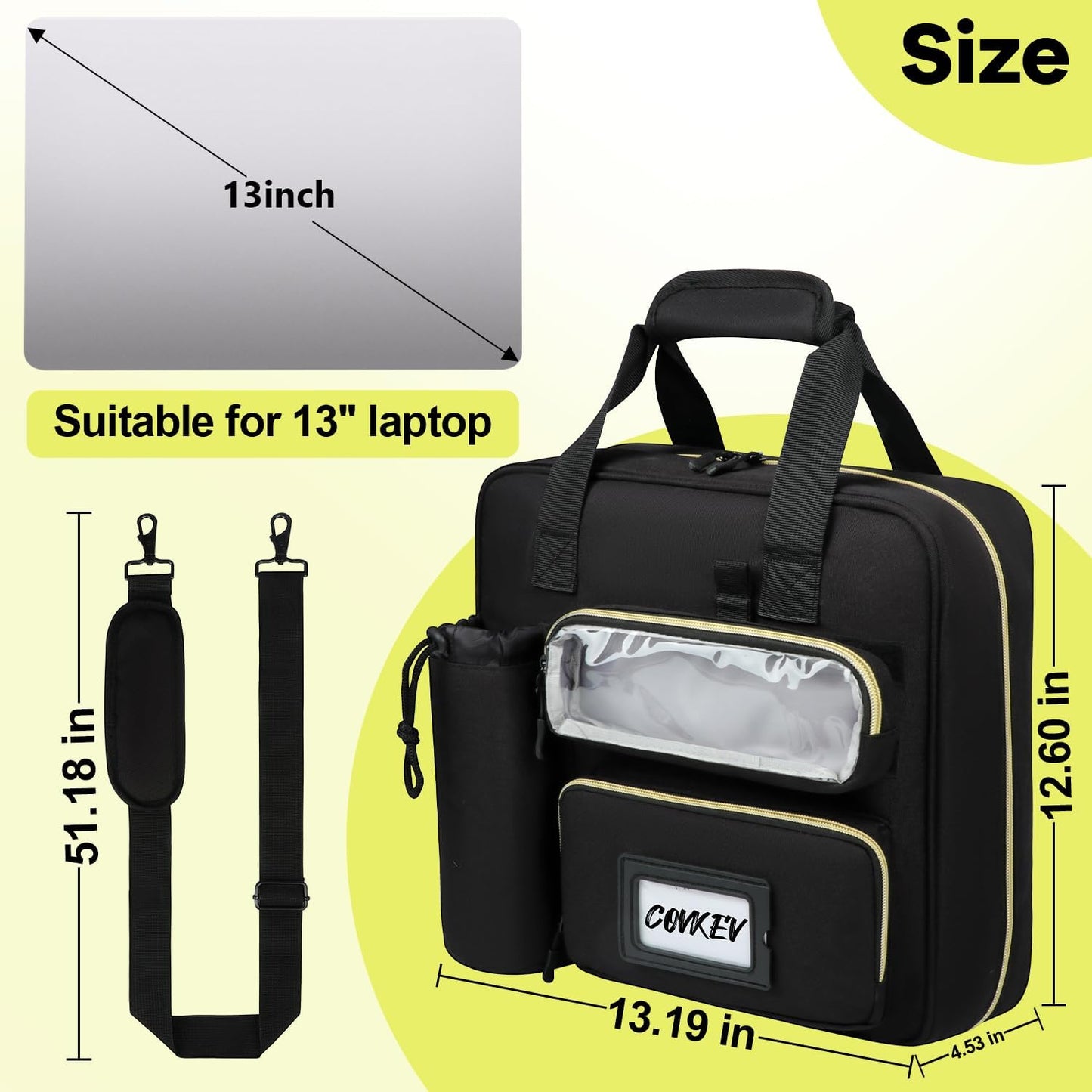 Custom Zipper Binder Bag with Detachable Pen Case
