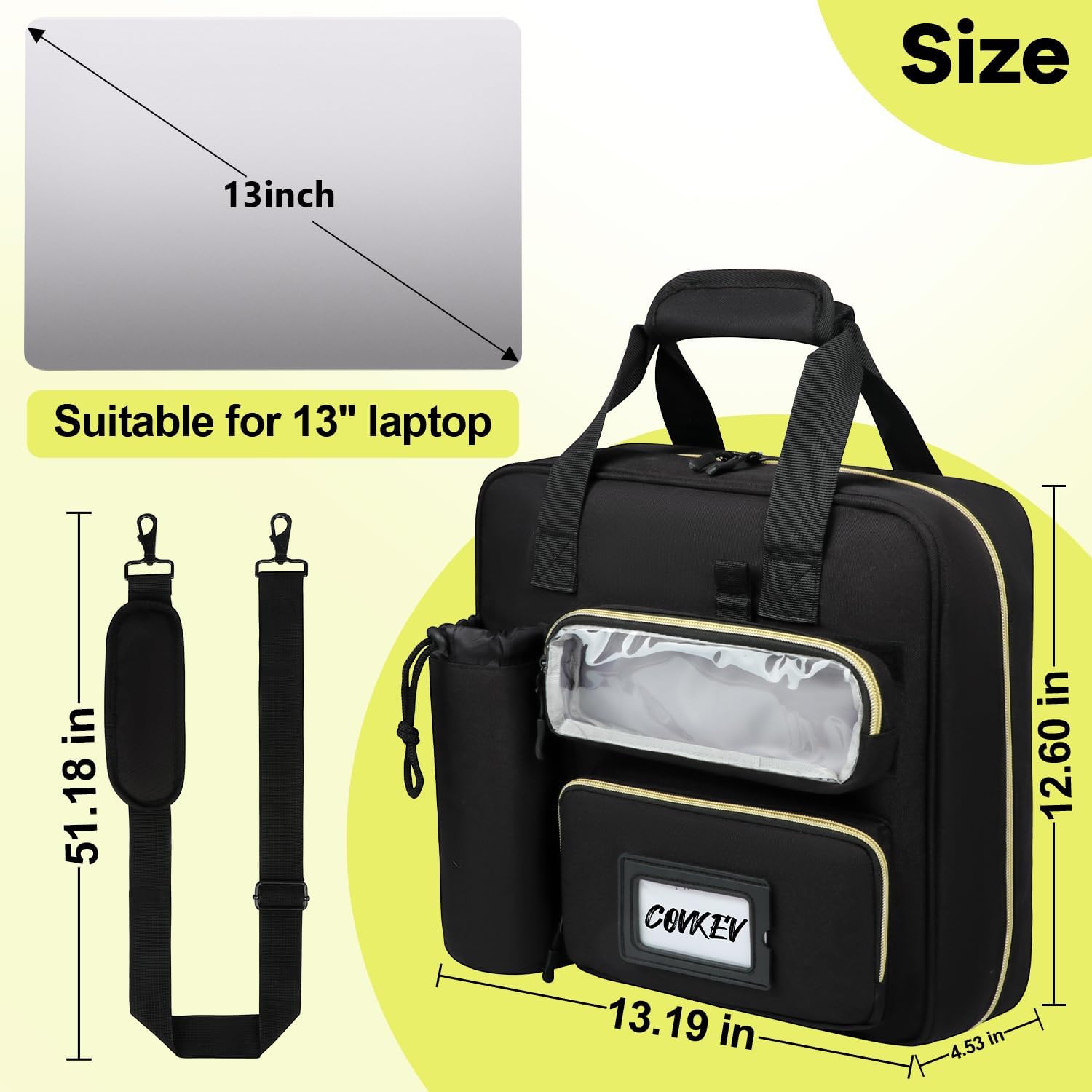 Custom Zipper Binder Bag with Detachable Pen Case