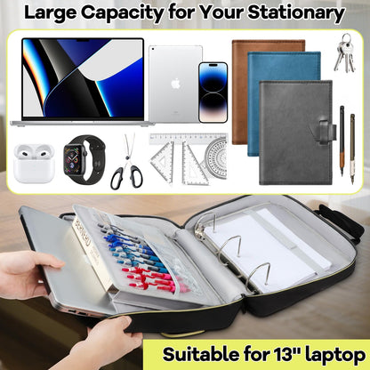 Custom Zipper Binder Bag with Detachable Pen Case