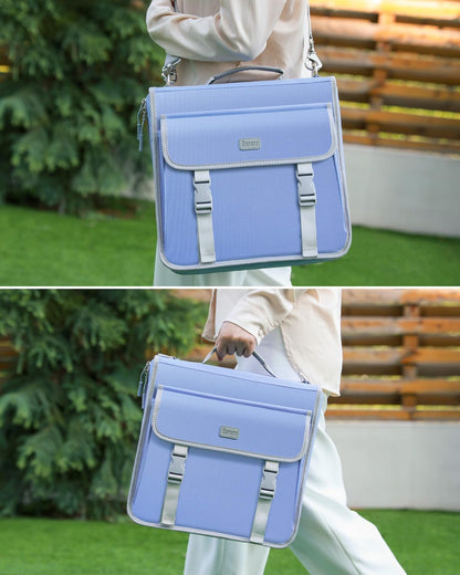 Custom Zipper Binder Bag with Shoulder Strap