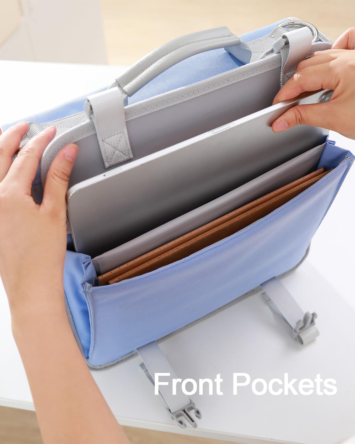 Custom Zipper Binder Bag with Shoulder Strap