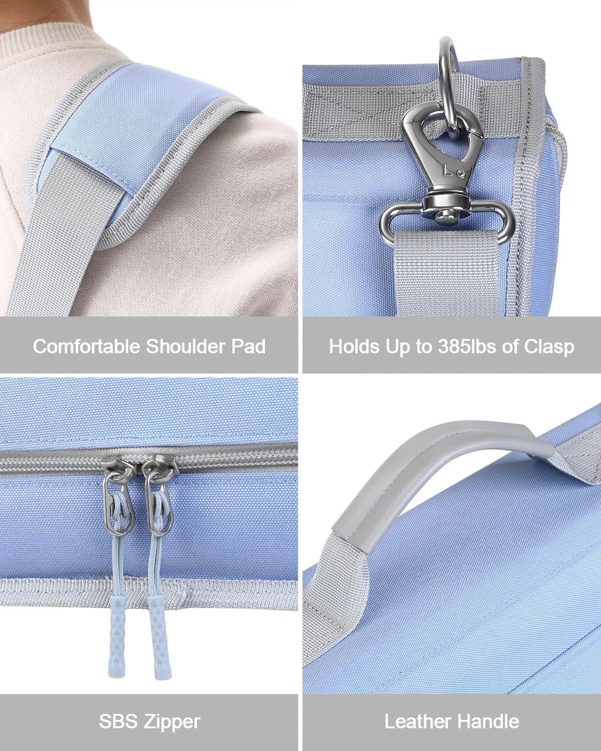 Custom Zipper Binder Bag with Shoulder Strap